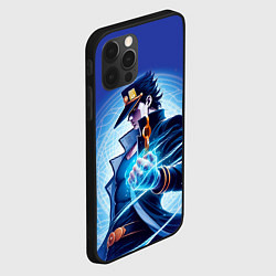 Чехол для iPhone 12 Pro Max Jotaro Kujo - neon glow fantasy, цвет: 3D-черный — фото 2