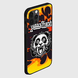 Чехол для iPhone 12 Pro Max Judas Priest рок панда и огонь, цвет: 3D-черный — фото 2