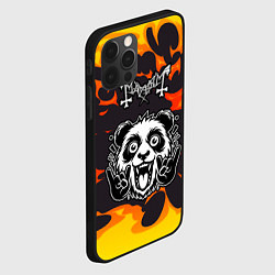 Чехол для iPhone 12 Pro Max Mayhem рок панда и огонь, цвет: 3D-черный — фото 2