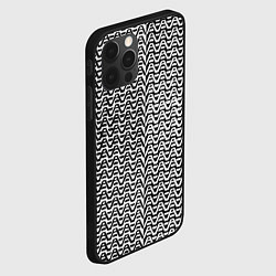 Чехол для iPhone 12 Pro Max Чёрно-белые волнистые линии, цвет: 3D-черный — фото 2
