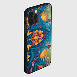 Чехол для iPhone 12 Pro Max Батик в традиционном индонезийском стиле, цвет: 3D-черный — фото 2