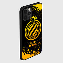 Чехол для iPhone 12 Pro Max Club Brugge - gold gradient, цвет: 3D-черный — фото 2