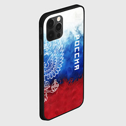 Чехол для iPhone 12 Pro Max Герб России и флаг, цвет: 3D-черный — фото 2