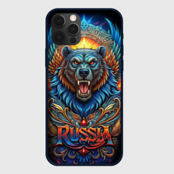 Чехол для iPhone 12 Pro Max Суровый русский медведь, цвет: 3D-черный