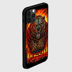 Чехол для iPhone 12 Pro Max Русский агрессивный медведь, цвет: 3D-черный — фото 2