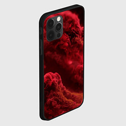 Чехол для iPhone 12 Pro Max Красный густой дым инферно - inferno red, цвет: 3D-черный — фото 2