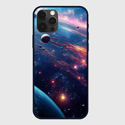 Чехол для iPhone 12 Pro Max Маленькие планеты, цвет: 3D-черный