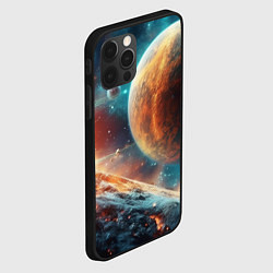 Чехол для iPhone 12 Pro Max Космос и планета, цвет: 3D-черный — фото 2
