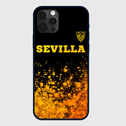 Чехол для iPhone 12 Pro Max Sevilla - gold gradient посередине, цвет: 3D-черный