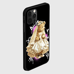 Чехол для iPhone 12 Pro Max Невеста - медведь, цвет: 3D-черный — фото 2