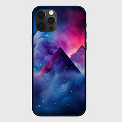 Чехол для iPhone 12 Pro Max Космическая абстракция пирамиды, цвет: 3D-черный