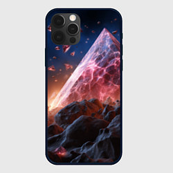 Чехол для iPhone 12 Pro Max Абстрактная пирамида космическая, цвет: 3D-черный