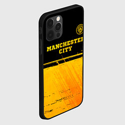 Чехол для iPhone 12 Pro Max Manchester City - gold gradient посередине, цвет: 3D-черный — фото 2