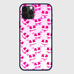 Чехол для iPhone 12 Pro Max Marshmello pink colors, цвет: 3D-черный