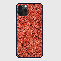 Чехол для iPhone 12 Pro Max Мясной фарш текстура, цвет: 3D-черный