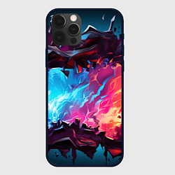 Чехол для iPhone 12 Pro Max Абстрактные краски во взрыве, цвет: 3D-черный