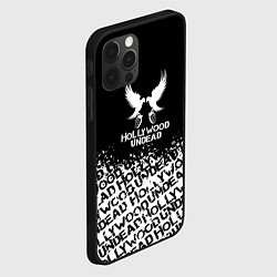 Чехол для iPhone 12 Pro Max Hollywood Undead rock, цвет: 3D-черный — фото 2