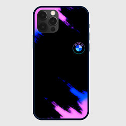 Чехол для iPhone 12 Pro Max BMW неоновые краски спорт, цвет: 3D-черный