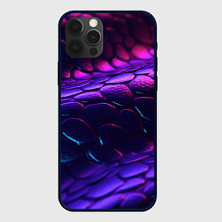 Чехол iPhone 12 Pro Max Фиолетовая абстрактная текстура неоновая