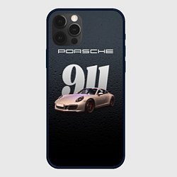 Чехол для iPhone 12 Pro Max Спортивный автомобиль Porsche 911, цвет: 3D-черный