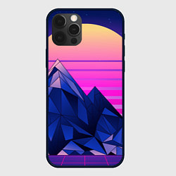 Чехол для iPhone 12 Pro Max Vaporwave неоновые горы, цвет: 3D-черный