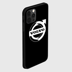 Чехол для iPhone 12 Pro Max Volvo white logo, цвет: 3D-черный — фото 2