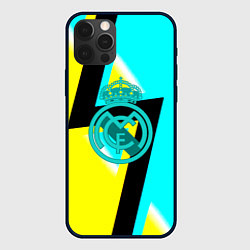Чехол для iPhone 12 Pro Max Real madrid fc geometry, цвет: 3D-черный