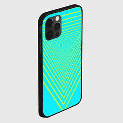 Чехол для iPhone 12 Pro Max Треугольники уходящие в даль, цвет: 3D-черный — фото 2