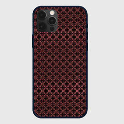 Чехол для iPhone 12 Pro Max Чёрно-розовый паттерн узорный, цвет: 3D-черный