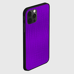 Чехол для iPhone 12 Pro Max Фиолетовый текстурированный, цвет: 3D-черный — фото 2