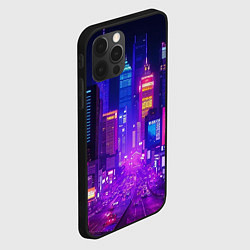 Чехол для iPhone 12 Pro Max Город ночью, цвет: 3D-черный — фото 2