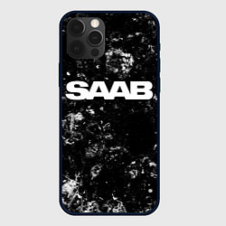 Чехол для iPhone 12 Pro Max Saab black ice, цвет: 3D-черный
