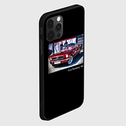 Чехол для iPhone 12 Pro Max Ford Mustang кабриолет модель 1967 года, цвет: 3D-черный — фото 2