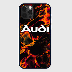 Чехол для iPhone 12 Pro Max Audi red lava, цвет: 3D-черный