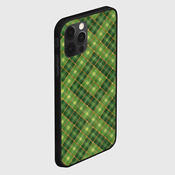 Чехол для iPhone 12 Pro Max Узор в ромбовидную клетку с золотыми линиями, цвет: 3D-черный — фото 2