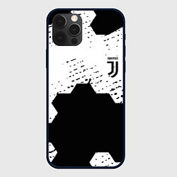 Чехол для iPhone 12 Pro Max Juventus hexagon black sport, цвет: 3D-черный