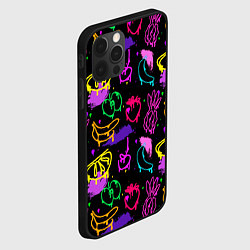 Чехол для iPhone 12 Pro Max Фруктовое граффити паттерн, цвет: 3D-черный — фото 2