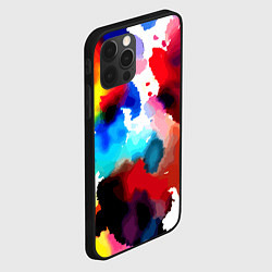Чехол для iPhone 12 Pro Max Абстрактная акварельная композиция, цвет: 3D-черный — фото 2