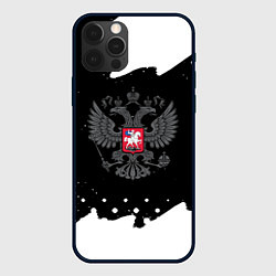 Чехол для iPhone 12 Pro Max Россия краски герб, цвет: 3D-черный