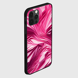 Чехол для iPhone 12 Pro Max Розовые ломанные линии, цвет: 3D-черный — фото 2