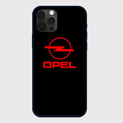 Чехол для iPhone 12 Pro Max Opel red logo auto, цвет: 3D-черный