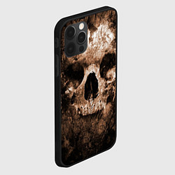 Чехол для iPhone 12 Pro Max Wood skull, цвет: 3D-черный — фото 2