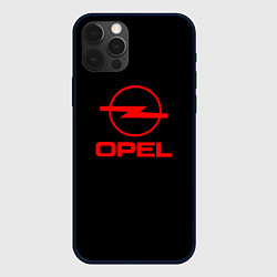 Чехол для iPhone 12 Pro Max Opel red logo auto, цвет: 3D-черный