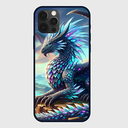 Чехол для iPhone 12 Pro Max Крылатый сказочный дракон - нейросеть, цвет: 3D-черный