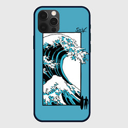 Чехол для iPhone 12 Pro Max Большая волна в Канагаве - серфинг, цвет: 3D-черный