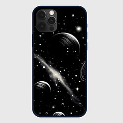 Чехол для iPhone 12 Pro Max Бескрайний космос - нейросеть, цвет: 3D-черный