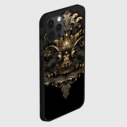 Чехол для iPhone 12 Pro Max Объемные старые классические узоры, цвет: 3D-черный — фото 2