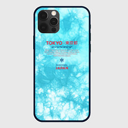 Чехол для iPhone 12 Pro Max Tokyo: tie-dye azure, цвет: 3D-черный