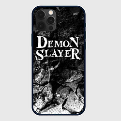 Чехол для iPhone 12 Pro Max Demon Slayer black graphite, цвет: 3D-черный