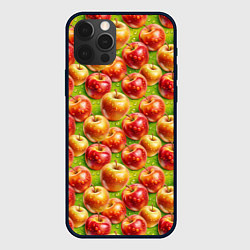Чехол для iPhone 12 Pro Max Вкусные яблоки паттерн, цвет: 3D-черный